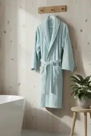 Cotton Collection Bukle Large Bornoz Düz Mint 3