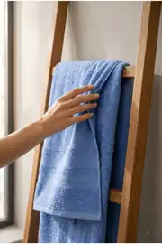 Cotton Collection Banyo Havlusu Mavi 2
