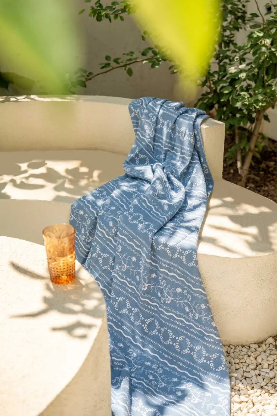 Cotton Collection Çift Kişilik Pike Blue Cottage 210x230 3