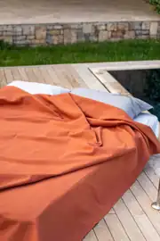 Cotton Collection Tek Kişilik Yatak Örtüsü Kiremit 1