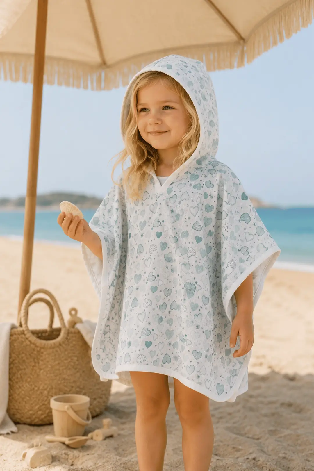 La Notte Elovia %100 Pamuk Müslin Bebek & Çocuk Panço Havlu (3-6 Yaş)