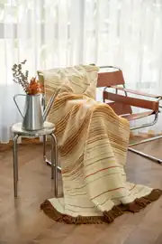 Cotton Collection New Line Pamuklu TV Battaniyesi Hardal 1