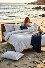 Cotton Collection Çift Kişilik Çizgili Çarşaf Seti Reveboheme 5