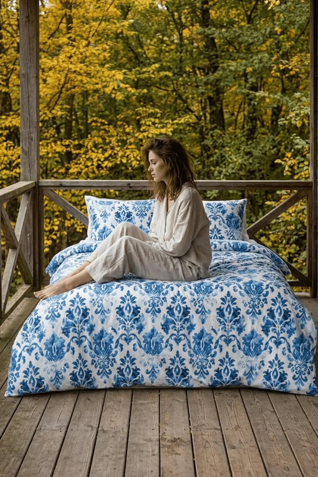 Cotton Collection Tek Kişilik Nevresim Seti Akdeniz