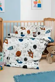 Cotton Collection %100 Pamuk Bebek Nevresim Takımı Space 7