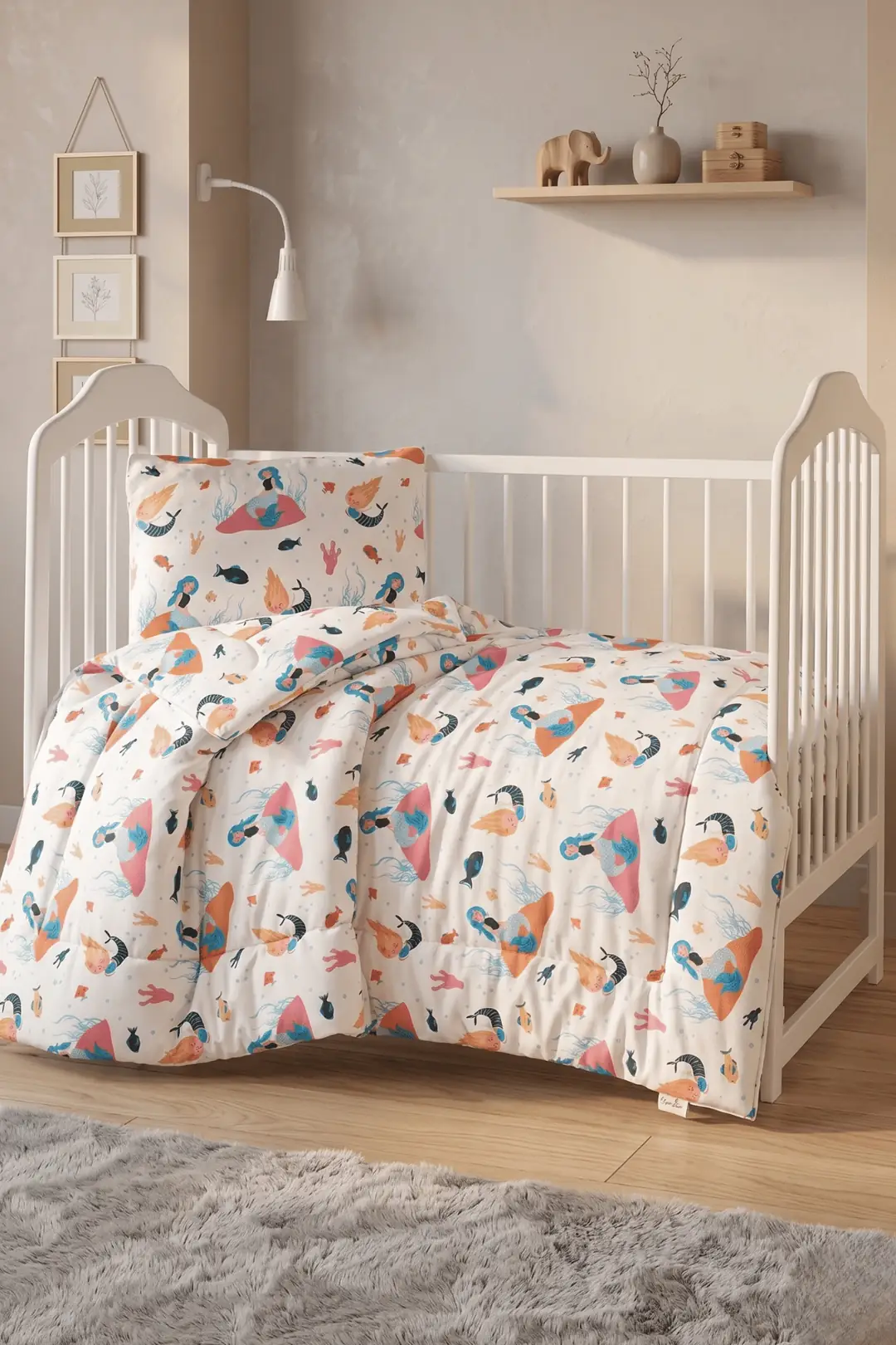 Lanotte Ranforce Bebe Yorgan+Yastık Kılıfı Denizkızı