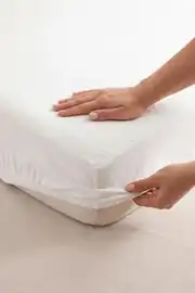 Cotton Collection Çift Kişilik Sıvı Geçirmez Fitted Yatak Alezi Beyaz 140x200 1