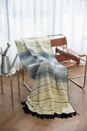 Cotton Collection New Line Pamuklu TV Battaniyesi Mavi 1
