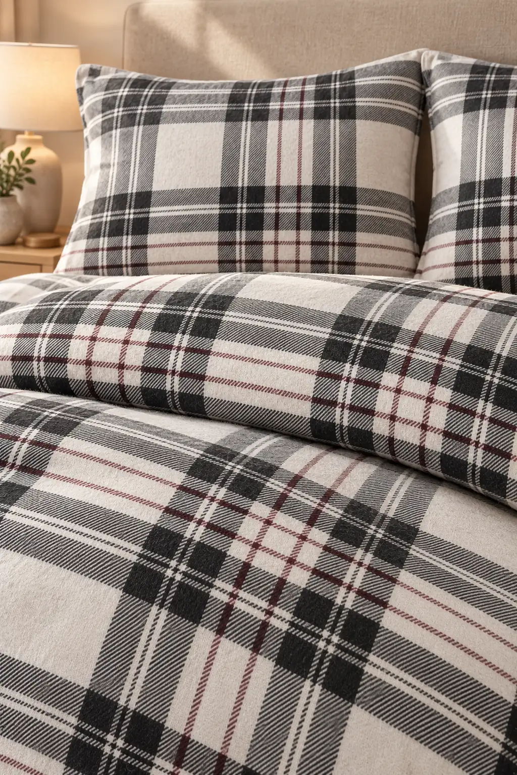 Cotton Collection Flanel Çift Kişilik Nevresim Seti Fenetre 3