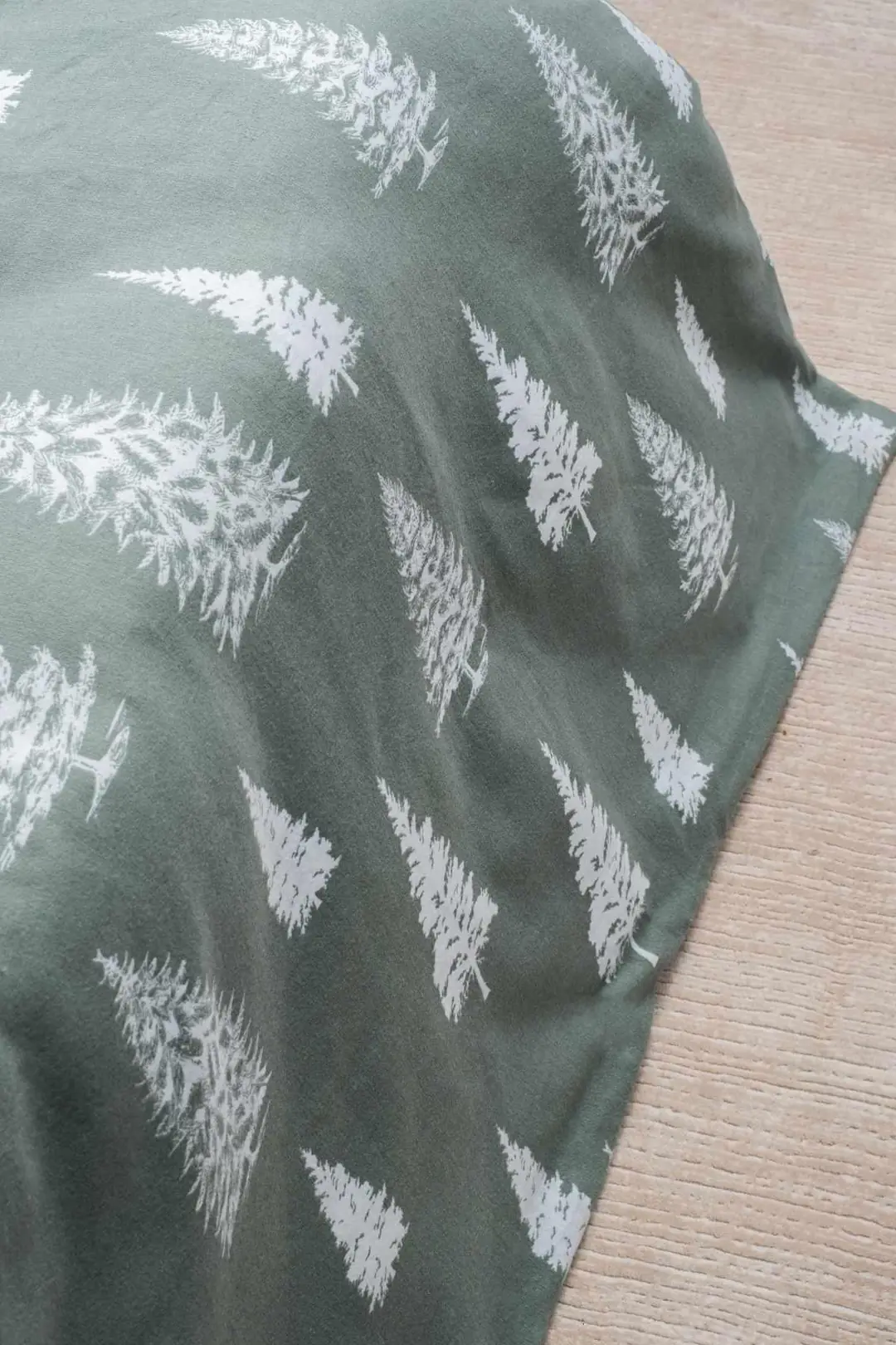 Cotton Collection Kışlık Pazen Tek Kişilik Nevresim Seti Evergreen 6
