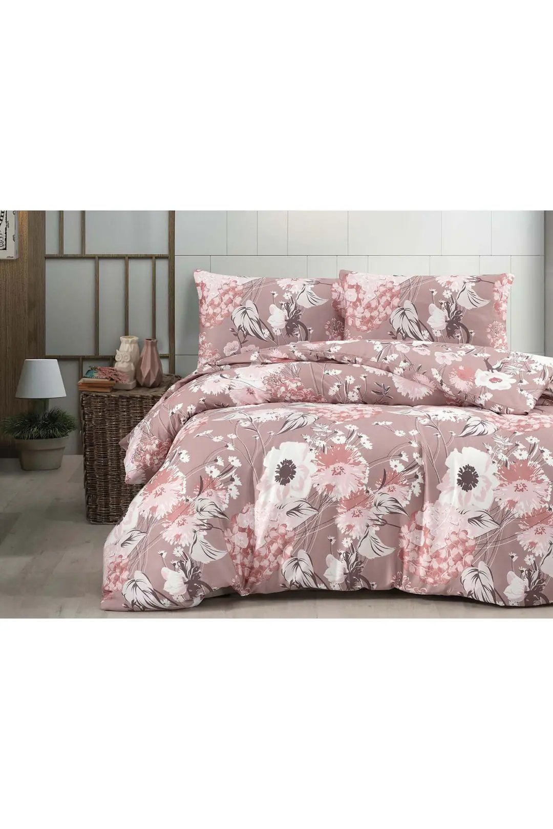 Lanotte Saten Çift Kişilik Nevresim Takımı 1863 Pink 1