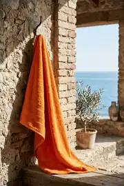 Cotton Collection Banyo Havlusu Turuncu 3