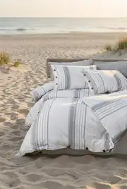 Cotton Collection Tek Kişilik Çizgili Nevresim Seti Mistray 1