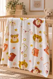 Cotton Collection Müslin Bebek Örtü Little Bears 1