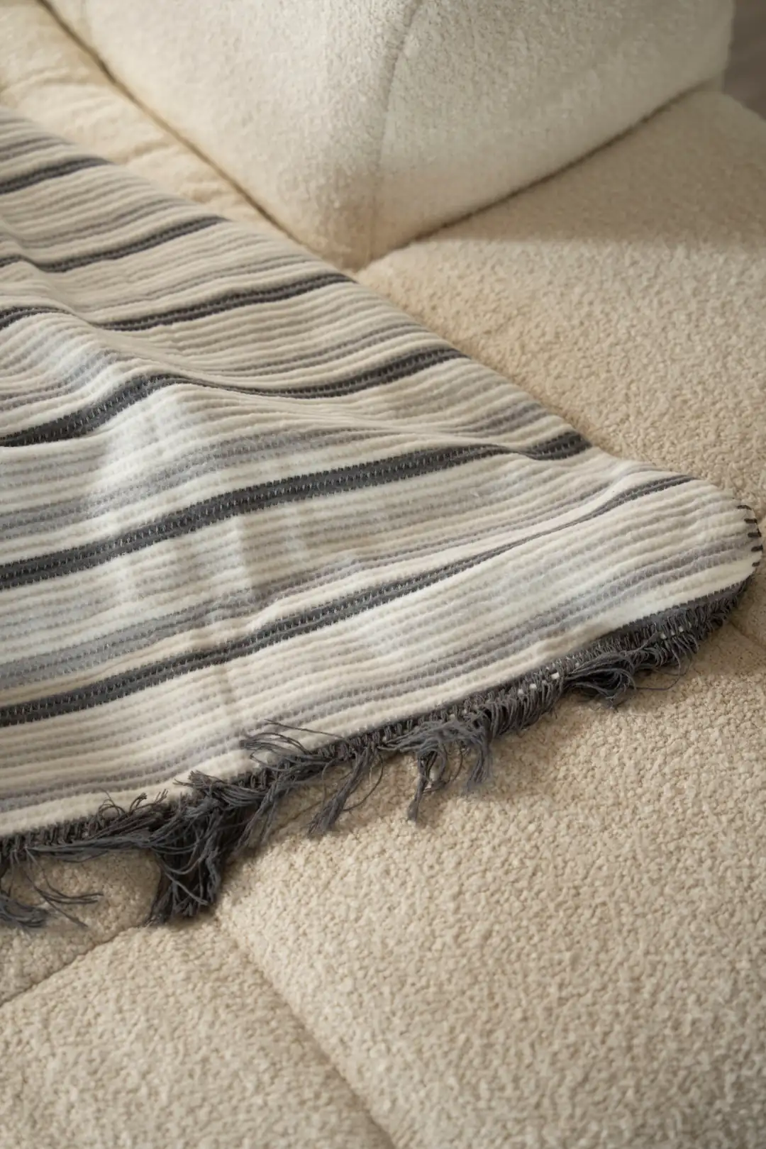 Cotton Collection Tv Battaniyesi Gri 130 x 170 4