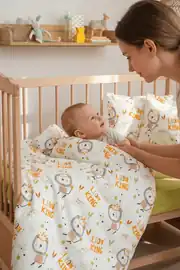 Cotton Collection %100 Pamuk Bebek Nevresim Takımı Lion 2