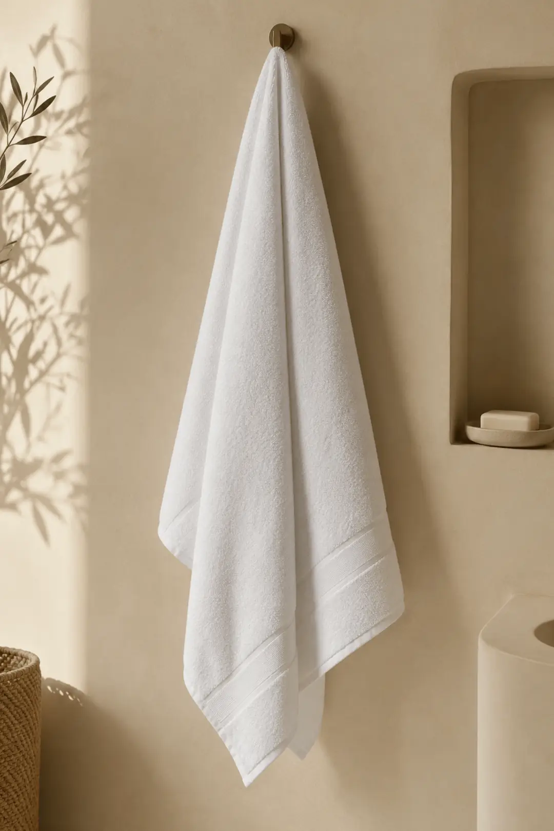 La Notte Solid Colors Banyo Havlusu Beyaz 90x145 cm