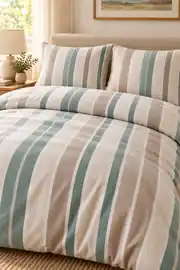 Cotton Collection Flanel Çift Kişilik Nevresim Seti Soft Stripe 2
