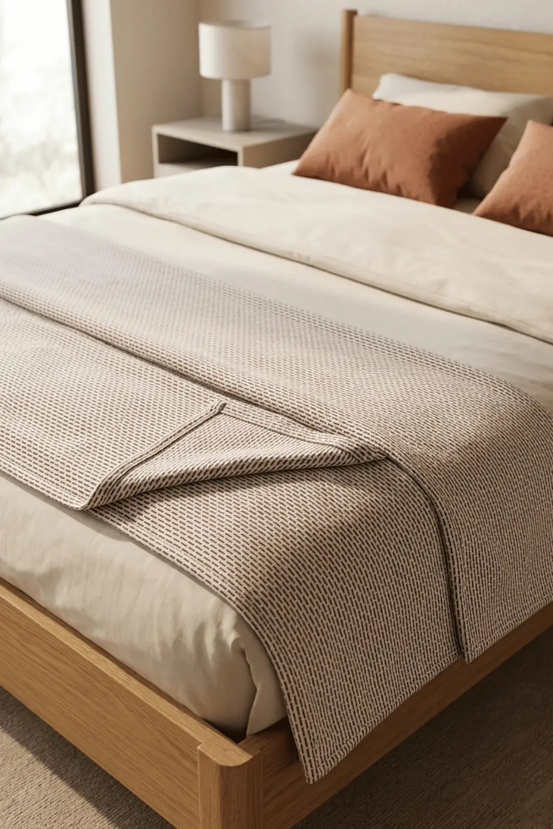 Cotton Collection Dash Tek Kişilik Pike Kahve 160x230 cm 5
