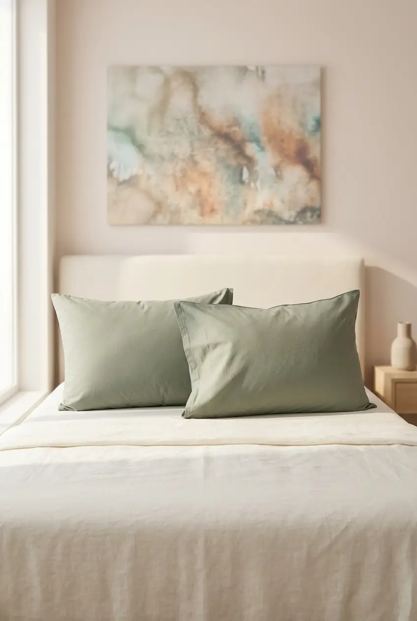 Cotton Collection 2'li Yastık Kılıfı Haki 4