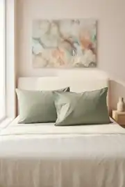 Cotton Collection 2'li Yastık Kılıfı Haki 4