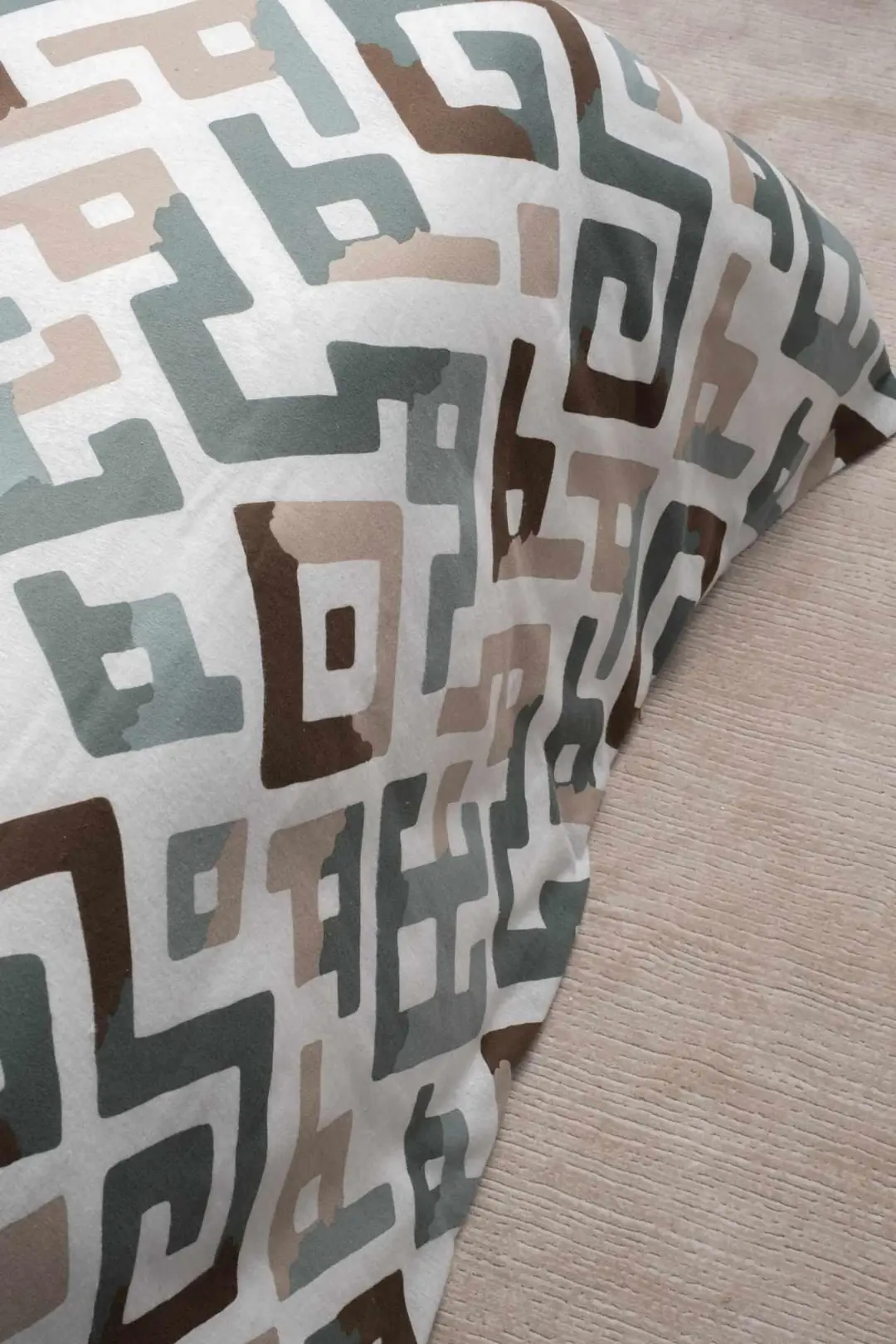 Cotton Collection Kışlık Pazen Çift Kişilik Nevresim Seti Geo Harmony 6