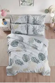 Cotton Collection Flanel R Çift Kişilik Nevresim Takımı Autumn Yeşil 2