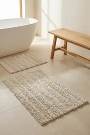 Cotton Collection 2'li Klozet Takımı Line Taş 60x100+50x60 2