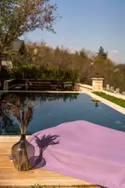 Cotton Collection Çift Kişilik Yatak Örtüsü Mor 4