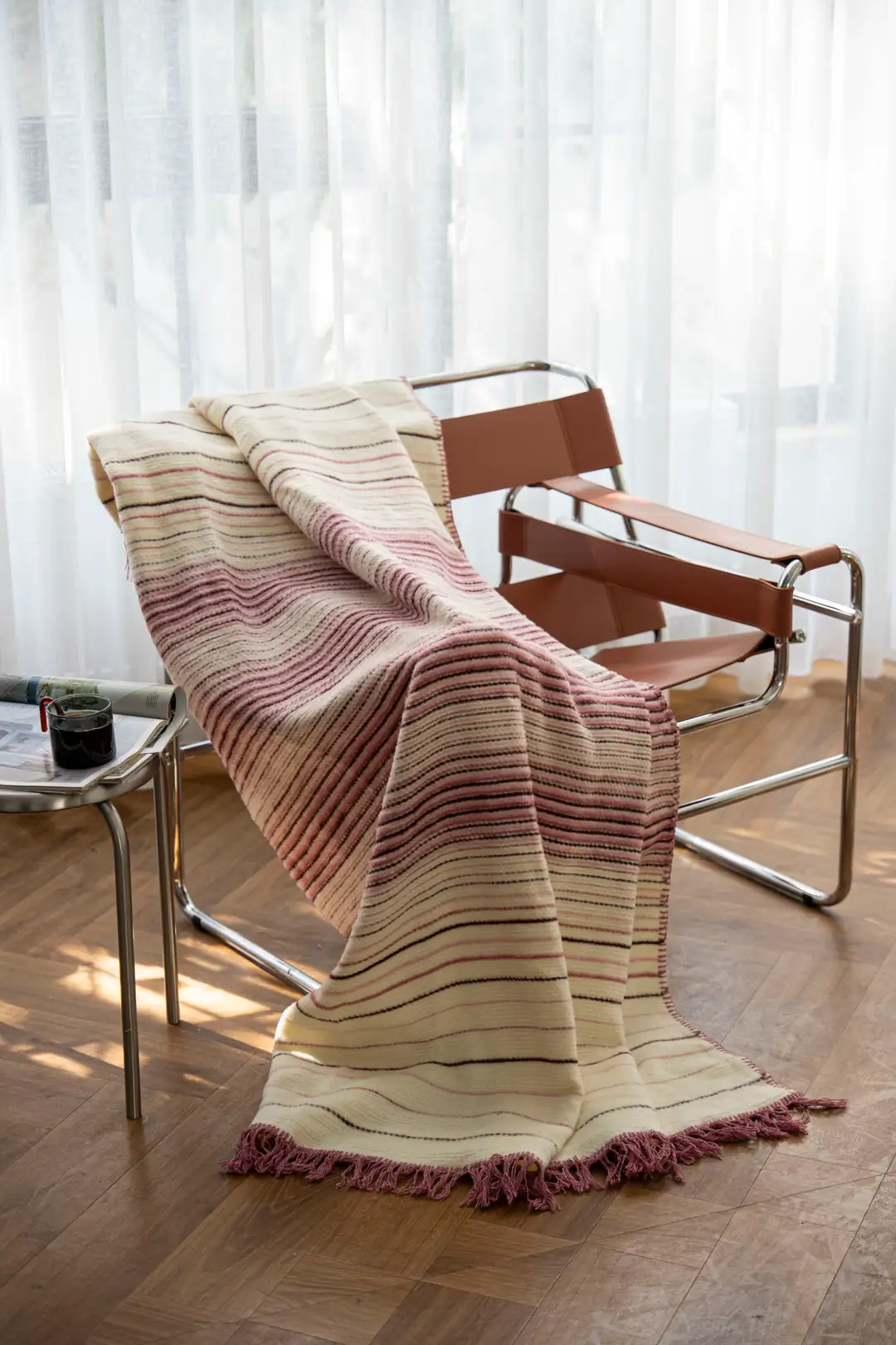 Cotton Collection New Line Pamuklu TV Battaniyesi Gül Kurusu