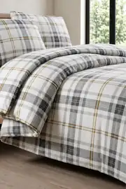 Cotton Collection Kışlık Pazen Tek Kişilik Nevresim Takımı 1394 Gray Natur 2