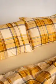 Kışlık Pazen Çift Kişilik Nevresim Takımı Yellow Beige 2