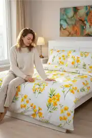 Cotton Collection Çift Kişilik Nevresim Seti Daisy 3