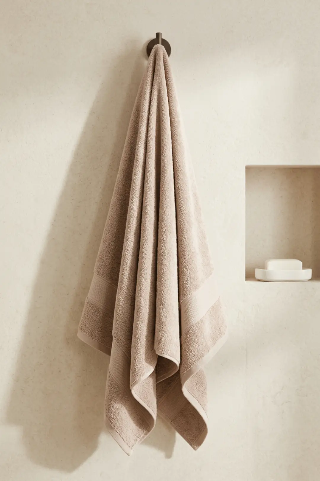 La Notte Solid Colors Banyo Havlusu Açık Bej 90x145 cm