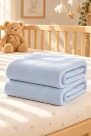La Notte Kışlık Pazen 2'li Bebek Battaniyesi Blue 2