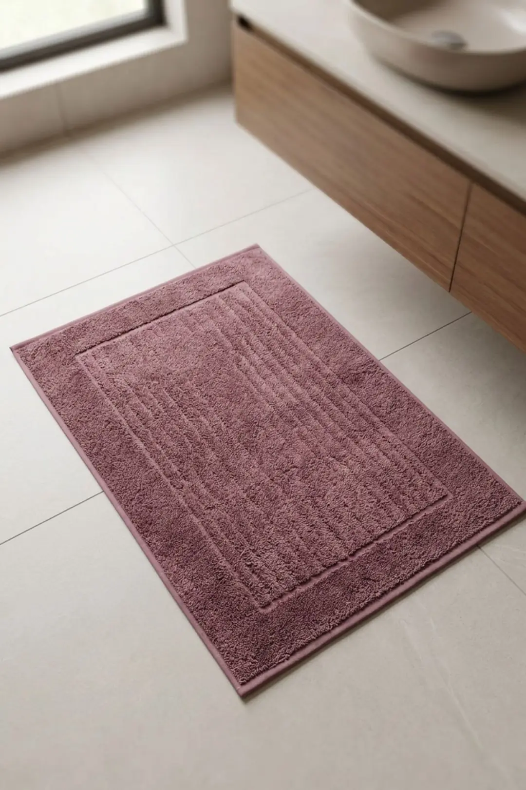 La Notte Solid Color 50x70 Havlu Paspas Lila