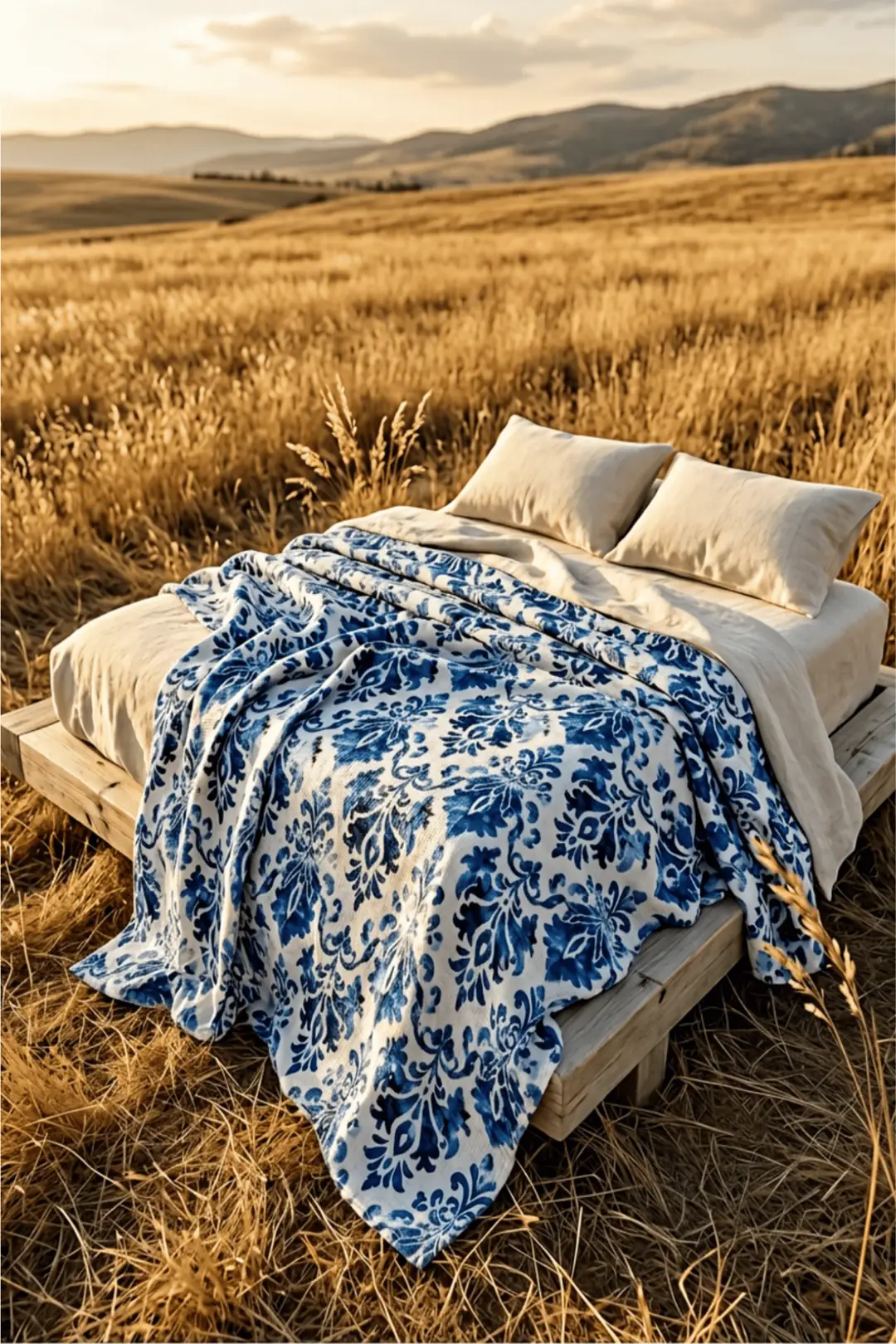 Cotton Collection Çift Kişilik Pike Akdeniz