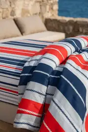 La Notte Marin Stripe Çift Kişilik 4 Parça Pike Takımı 210x230 + 160x200 + 2/50x70 cm 4