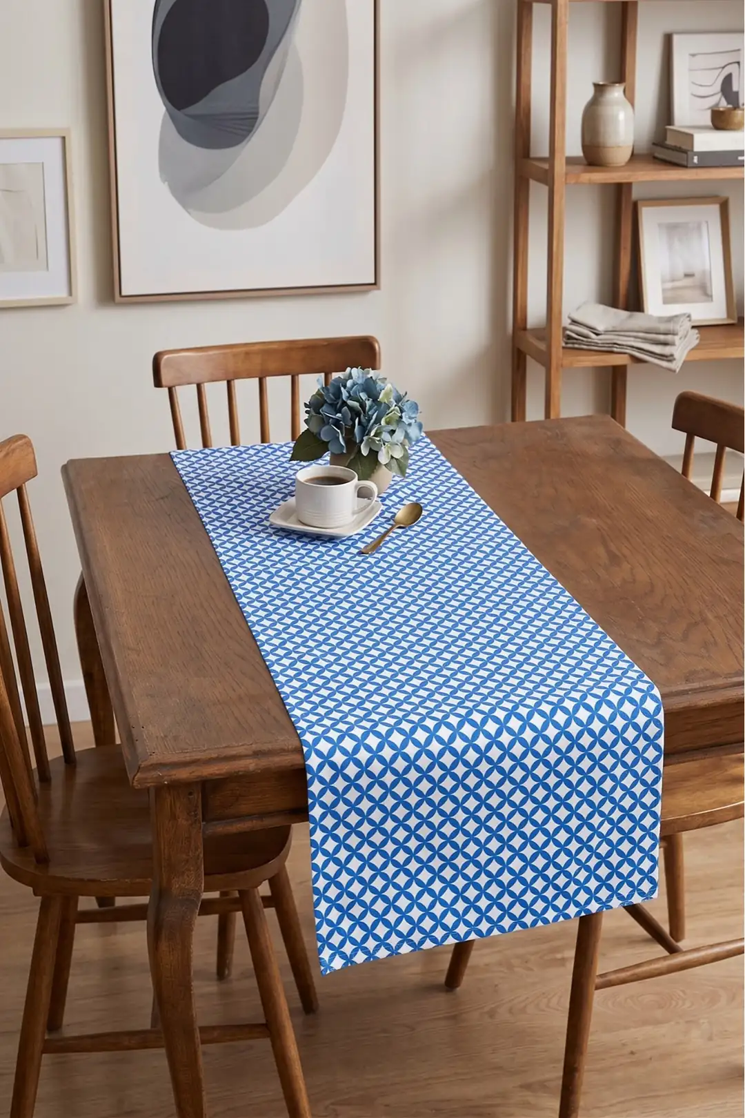 Cotton Collection Runner Mist Mavi