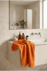 Cotton Collection Banyo Havlusu Turuncu 2