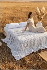 Cotton Collection Çift Kişilik Pike Balık 1