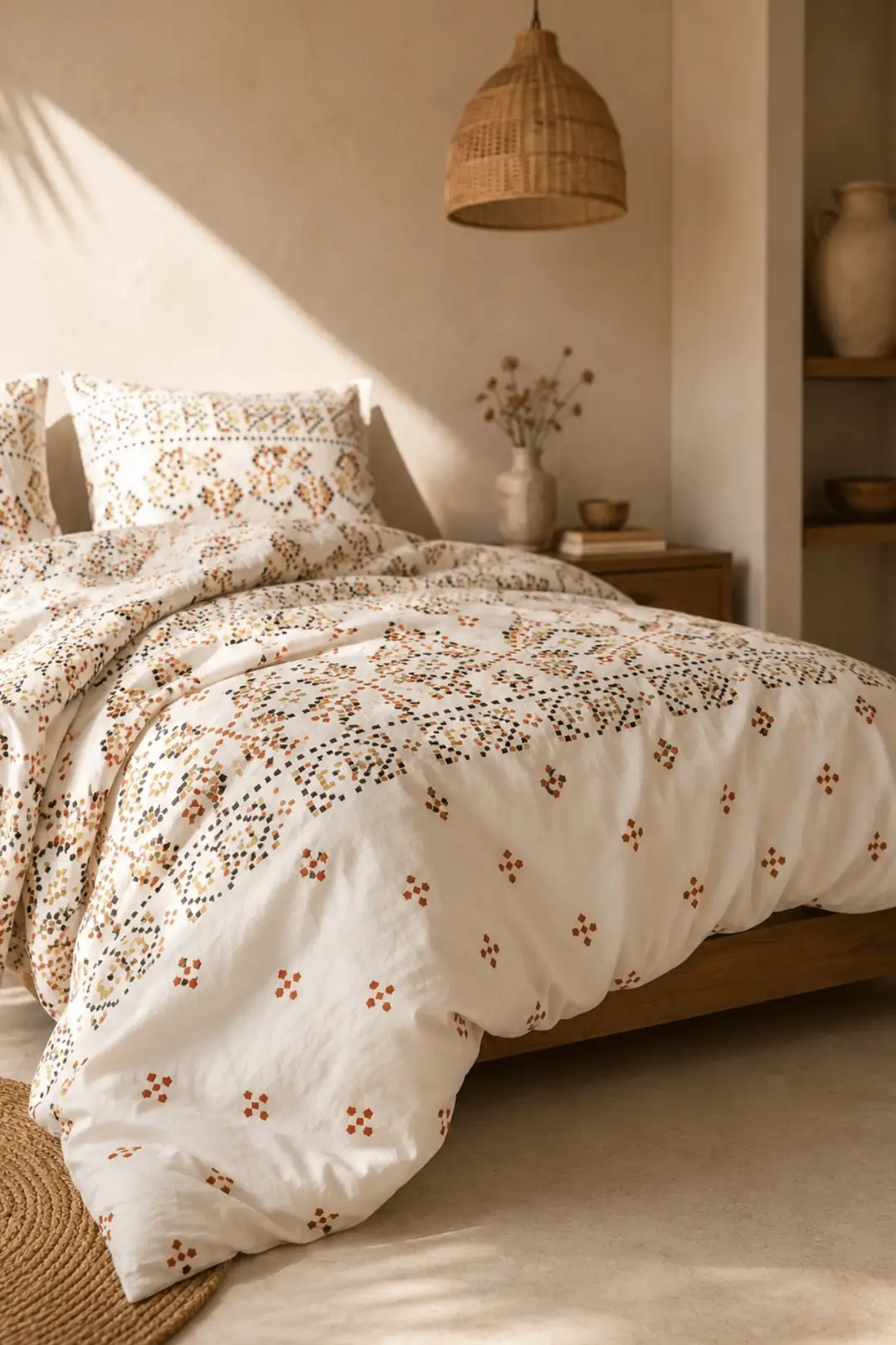 Cotton Collection Kışlık Pazen Tek Kişilik Nevresim Seti Boho Pearl