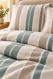 Cotton Collection Flanel Çift Kişilik Nevresim Seti Soft Stripe 3
