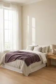 La Notte Soft Elegant Çift Kişilik Battaniye Mürdüm 2
