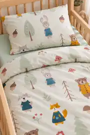 Cotton Collection %100 Pamuk Ranforce Bebek Nevresim Takımı Forest 3