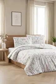 Cotton Collection Flanel Çift Kişilik Nevresim Takımı White 1