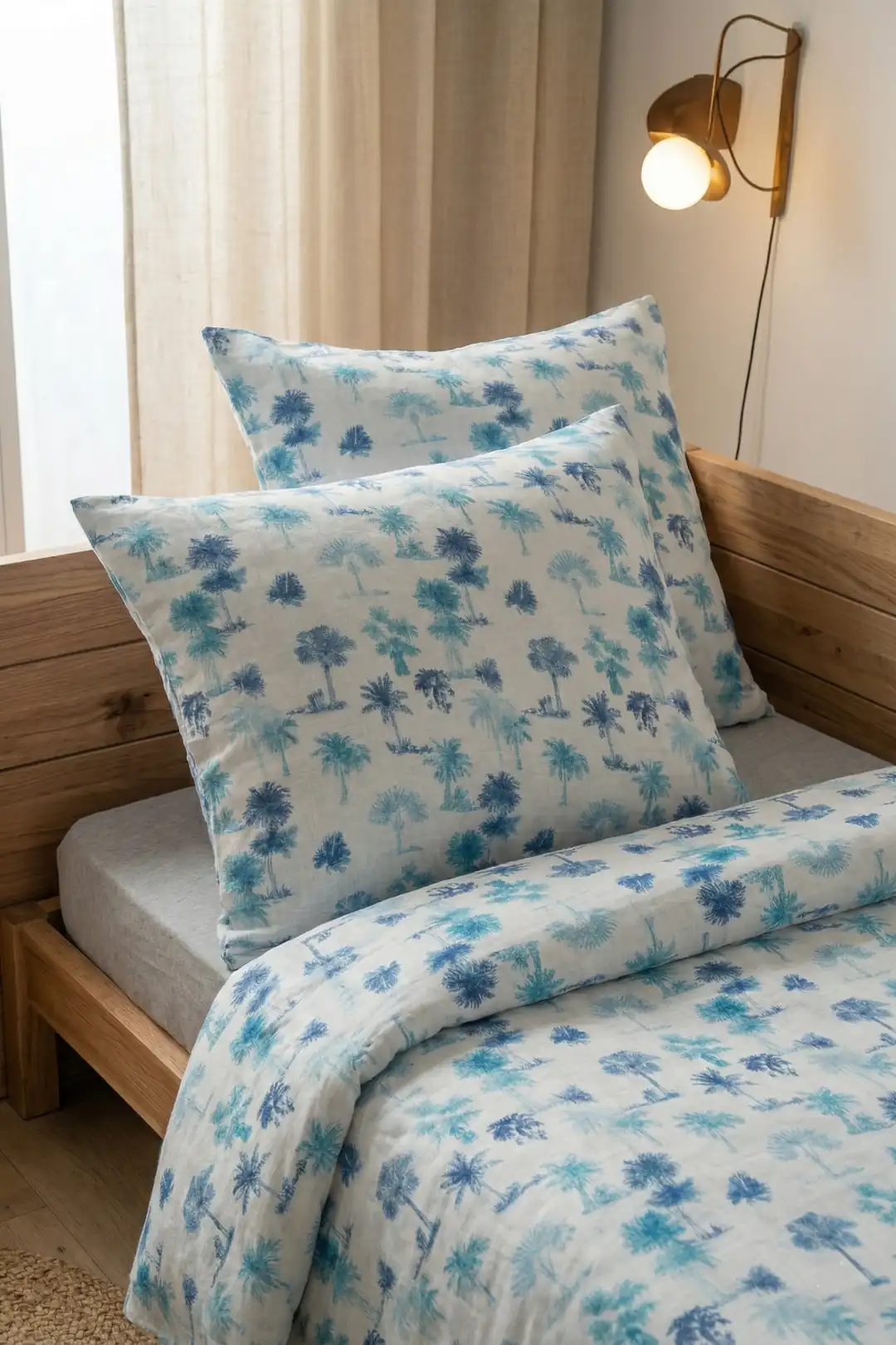 Cotton Collection Tek Kişilik Nevresim Takımı Palmiye 2