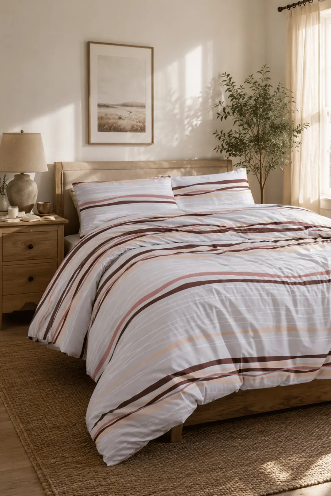 Cotton Collection Ranforce Çift Kişilik Nevresim Seti Mauve Sky