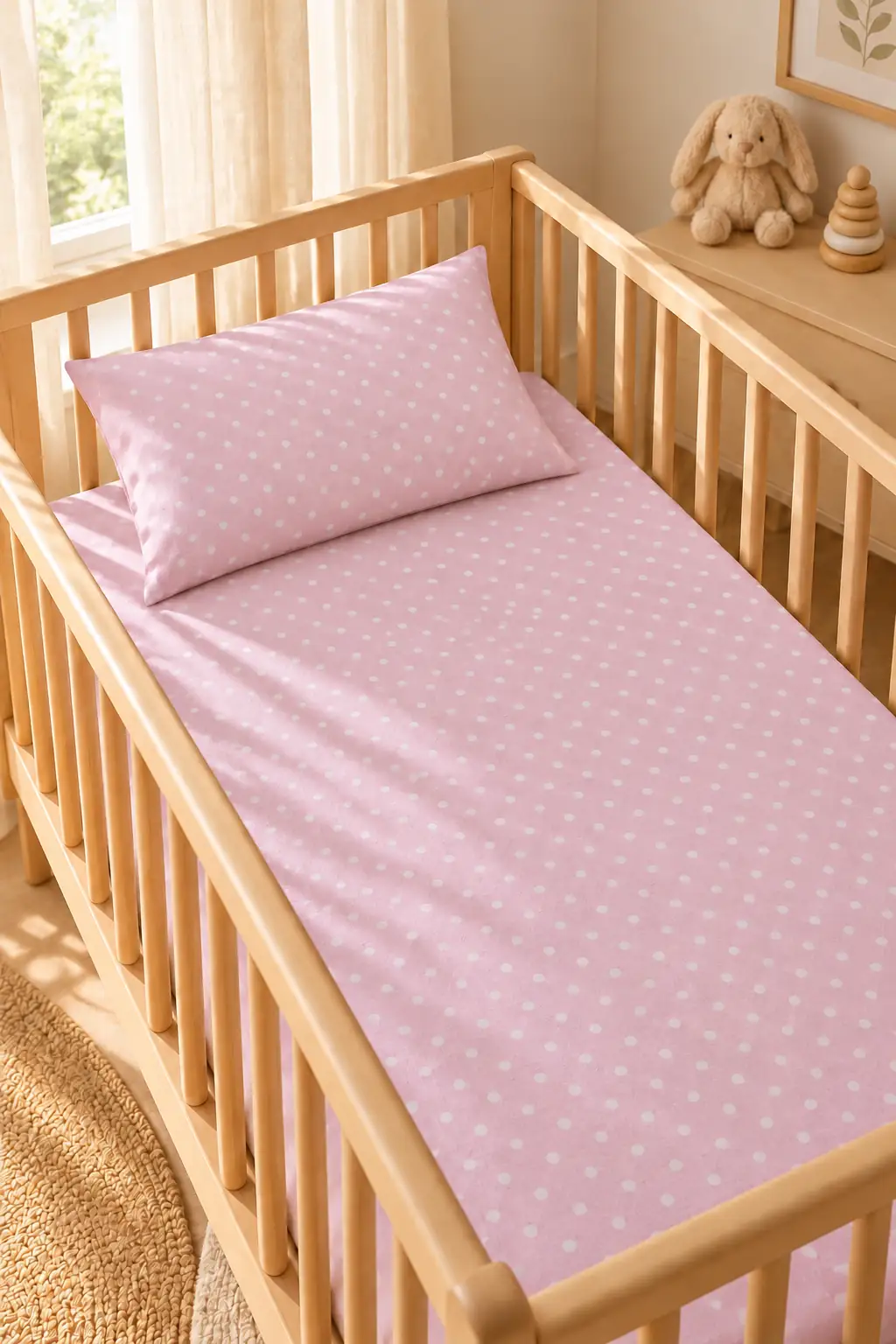 Cotton Collection %100 Pamuk Ranforce Bebek Çarşaf Seti Pink