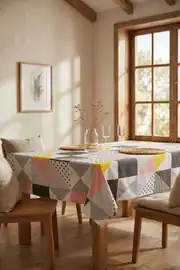 Cotton Collection Döşemelik Masa Örtüsü Checkers 140x180 1